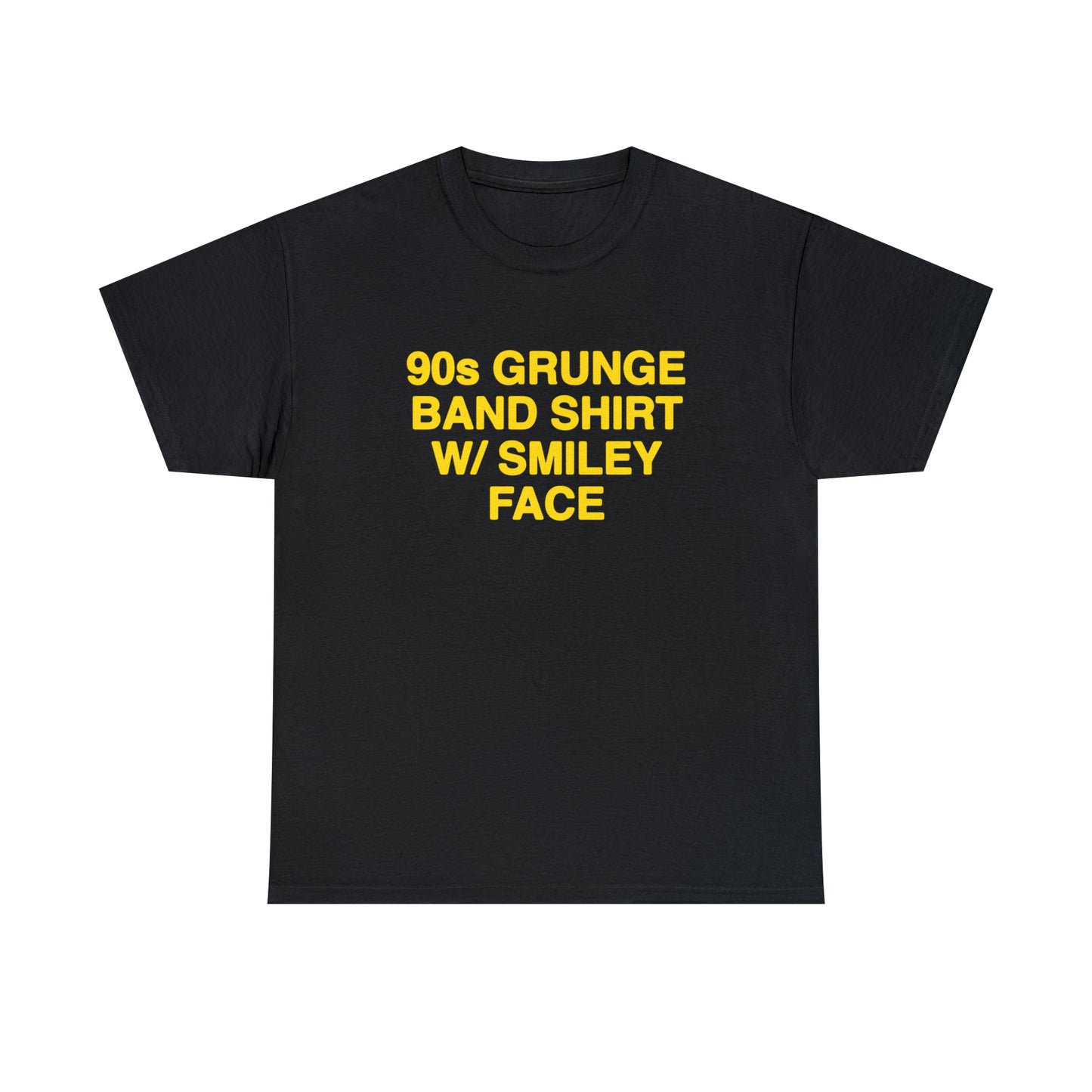 90s Grunge Band Shirt W/ Smiley Face.