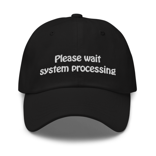 Please Wait System Processing Hat.