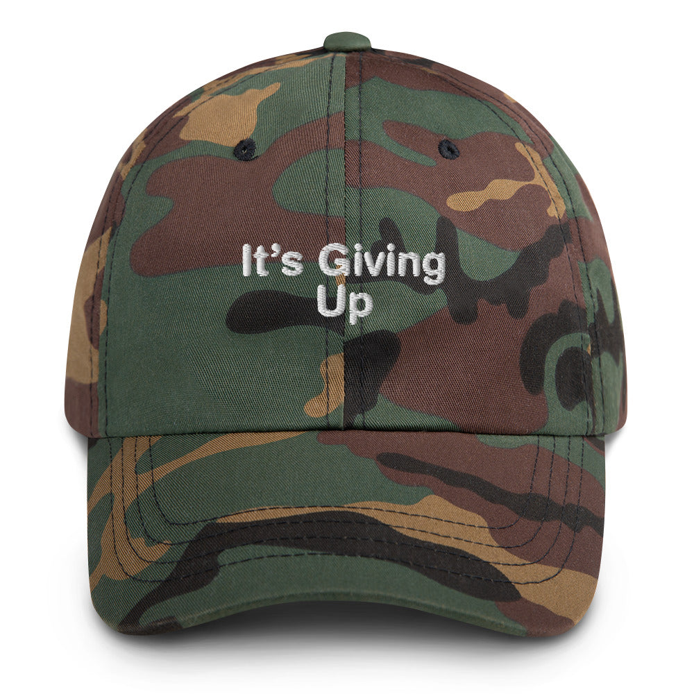 It's Giving Up Hat.