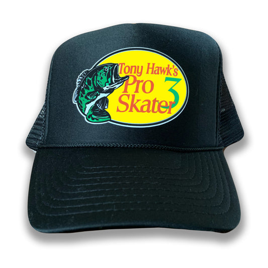 Black Skateboard Fishing Hat.