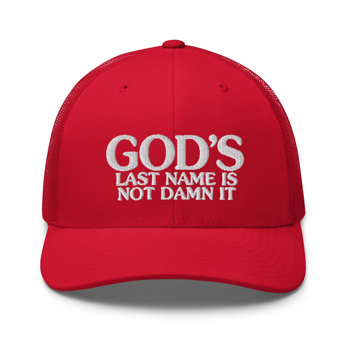 God's last name is not damn it.